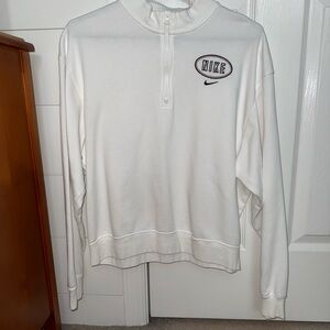 Nike White Quarter-Zip Pullover